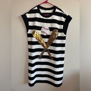 Baseball dress-embellished
